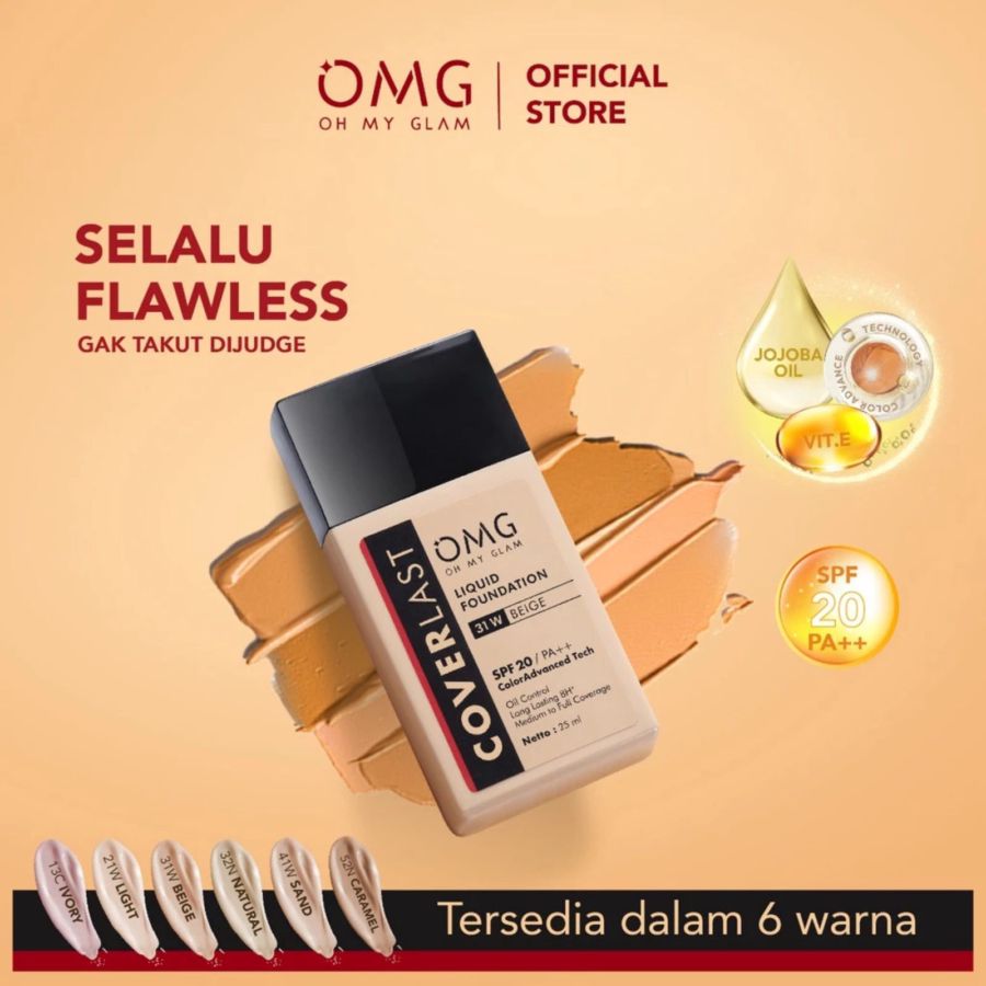 OMG OH MY GLAM Coverlast 32N Natural Liquid Foundation 25ml
