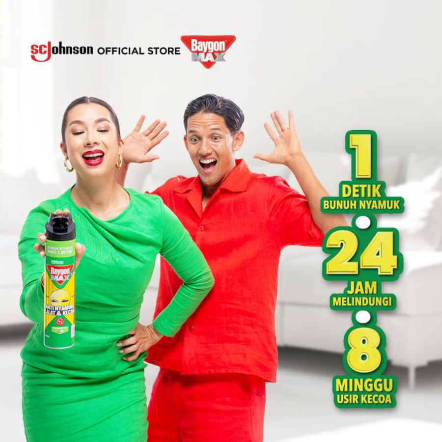 Baygon MAX Aerosol Matcha Paradise Pembasmi Serangga 500ml
