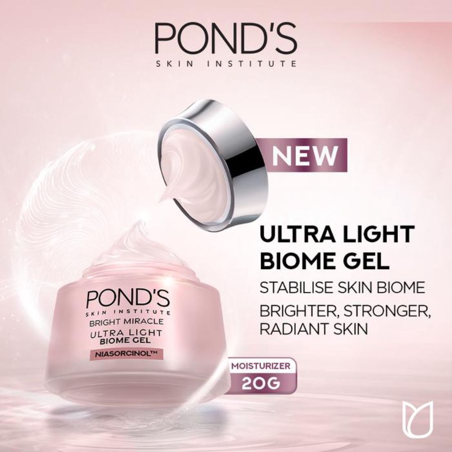 Ponds Bright Miracle Ultra Light Biome Gel Pelembab Wajah 20gram