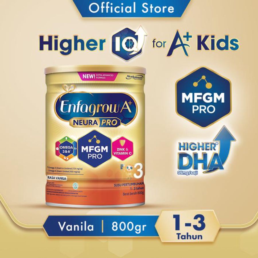 Enfagrow A+ 3 Vanilla Susu Pertumbuhan Anak 1-3 Tahun 800gram