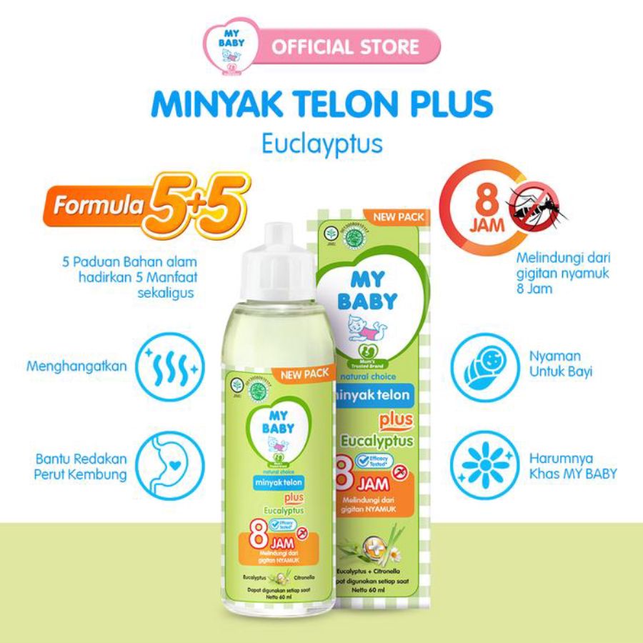 My Baby Miyak Telon Plus Eucalyptus Perawatan Bayi 150ml