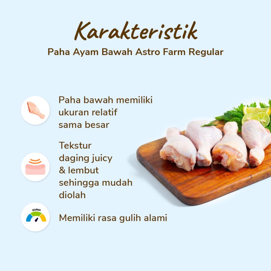 Paha Ayam Bawah Astro Farm Regular 450-550gram