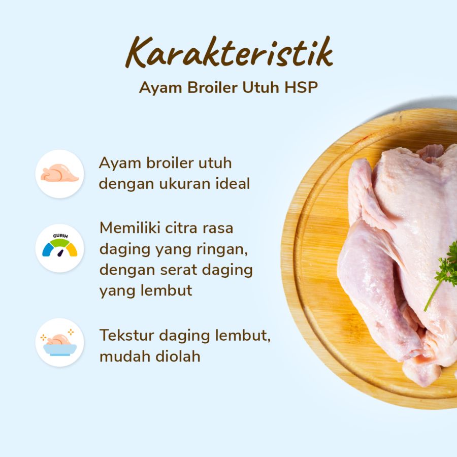 Ayam Broiler Utuh HSP 500-600 gram