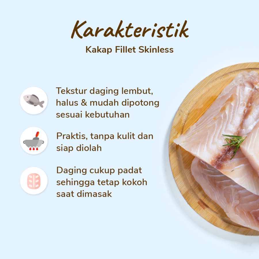Kakap Fillet Skinless 500gram
