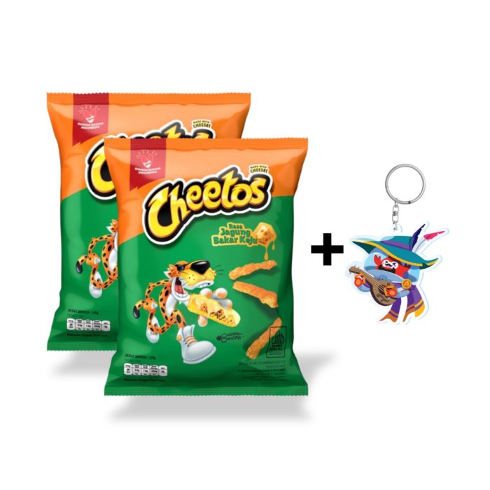 [Bundle] 2 Cheetos Snack Rasa Jagung Bakar Keju 120 gram + 1 Keychain Astro Kids - Traveler Beebo