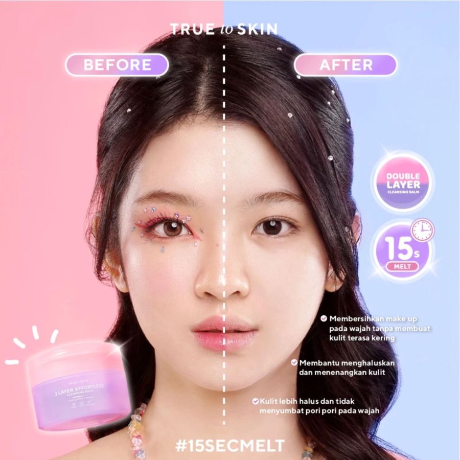 True To Skin 2 Layer Effortless Cleansing Balm 50gram