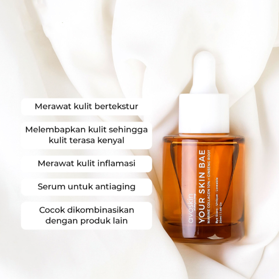 Avoskin Your Skin Bae Serum Marine Collagen 10% + Ginseng Root 30ml