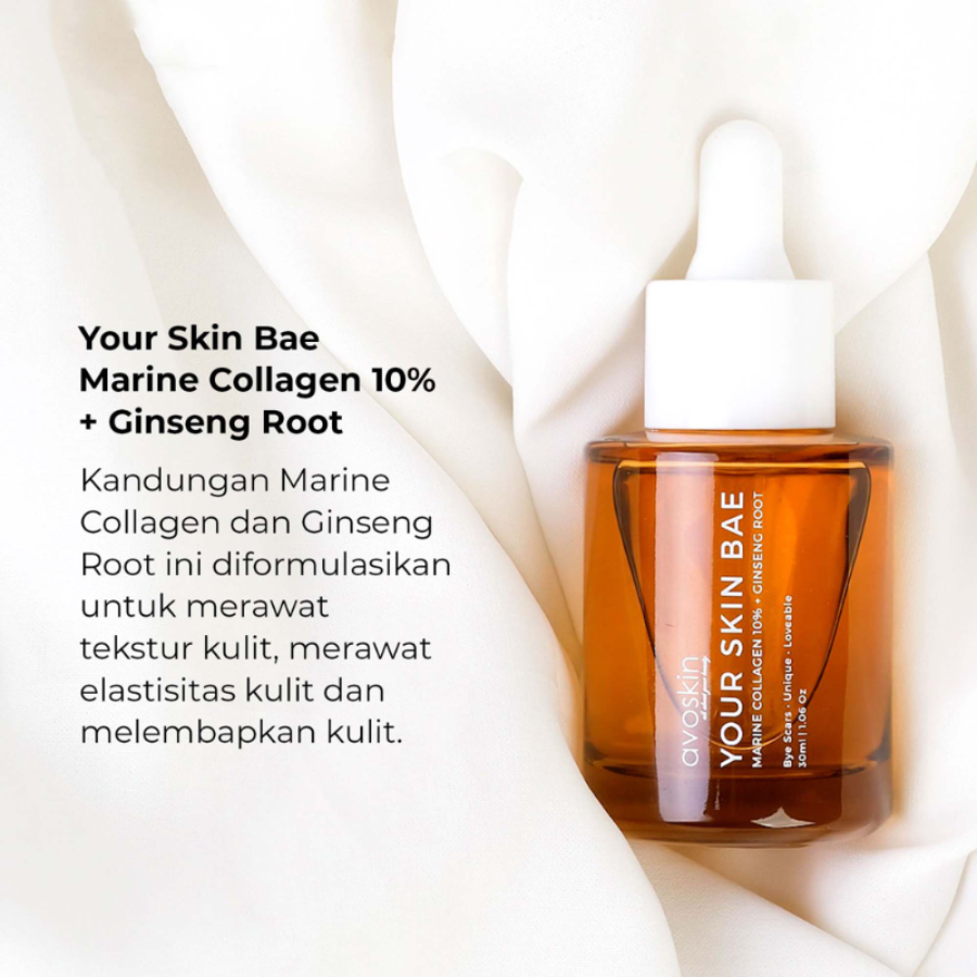 Avoskin Your Skin Bae Serum Marine Collagen 10% + Ginseng Root 30ml