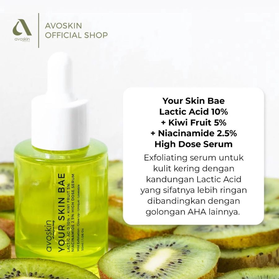 Avoskin Your Skin Bae Lactic Acid+Kiwi+Niacinamide Serum Wajah 30ml