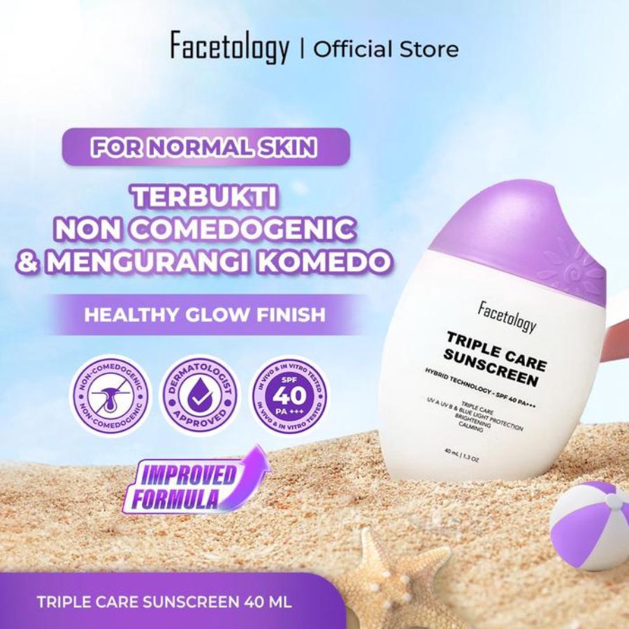 Facetology Triple Care Sunscreen SPF 40 PA +++ 40ml