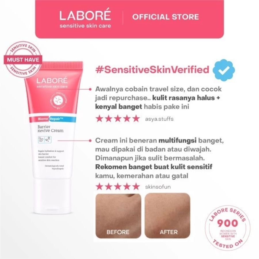 LABORE Biome Repair Barrier Revive Cream Pelembab Wajah 10ml