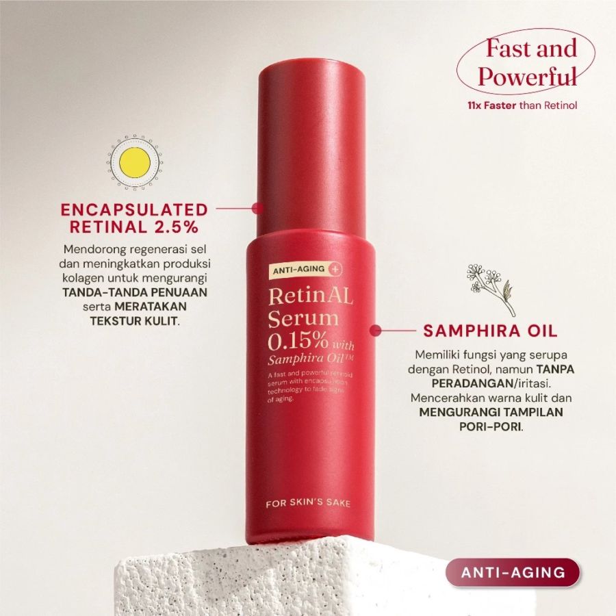 For Skin's Sake RetinAL Serum 0,15% with Samphira Oil 30ml