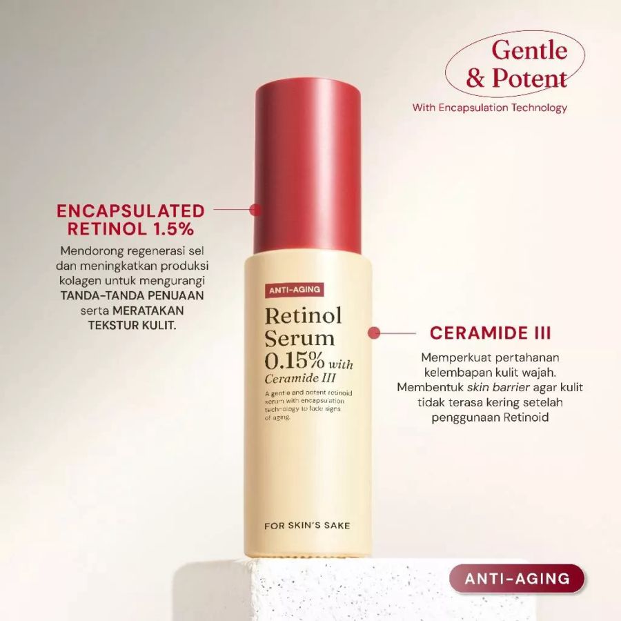 For Skin's Sake Retinol Serum 0,15% with Ceramide III 30ml