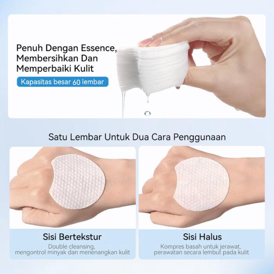 Focalskin Acne Exfoliating Clear Pad - Kapas Eksfoliasi 60pcs
