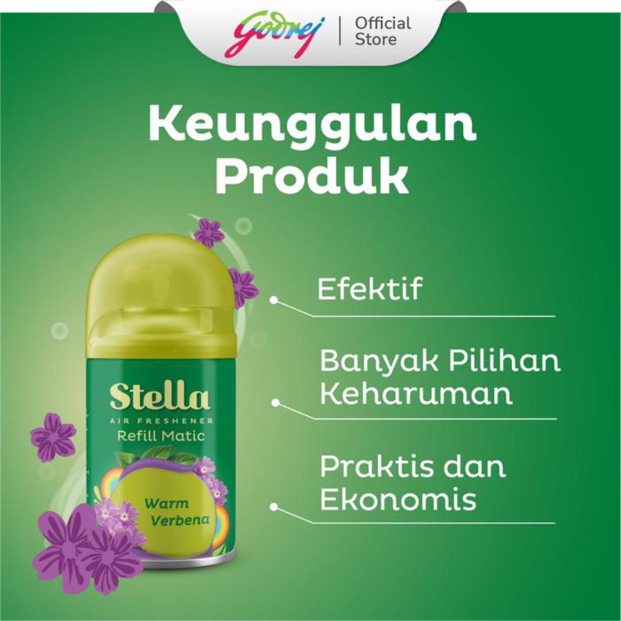 Stella Matic Warm Verbana Pengharum Ruangan Refill 160ml
