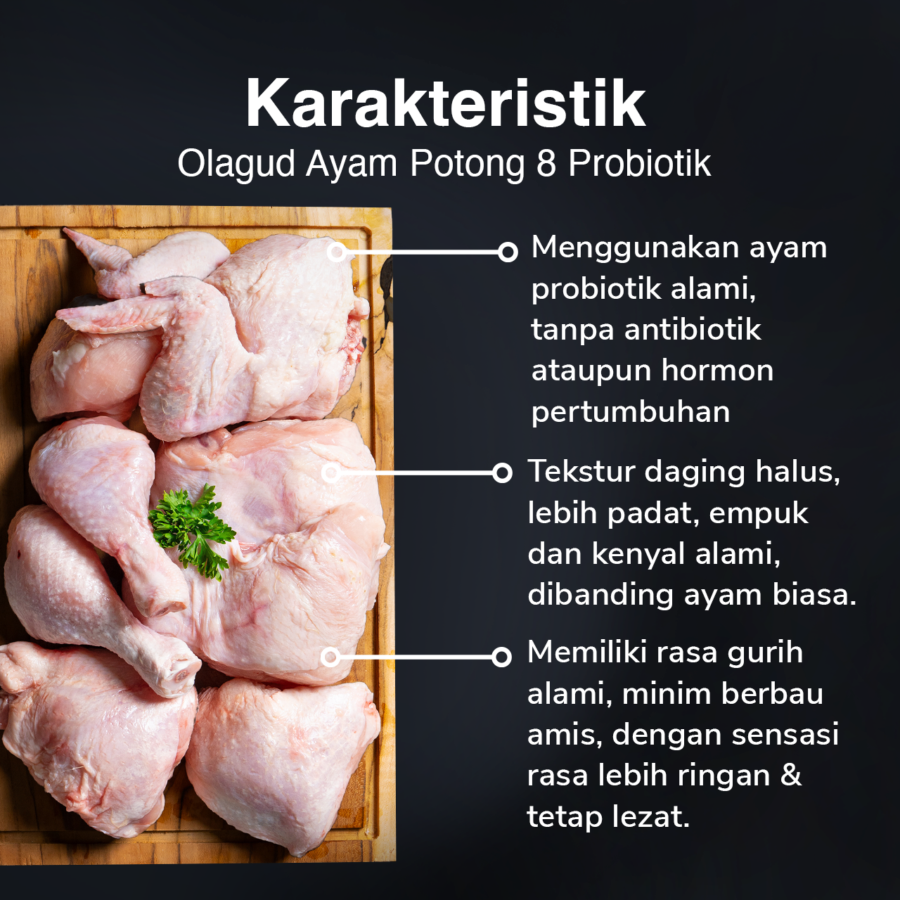 Olagud Ayam Potong 8 Probiotik 900gram
