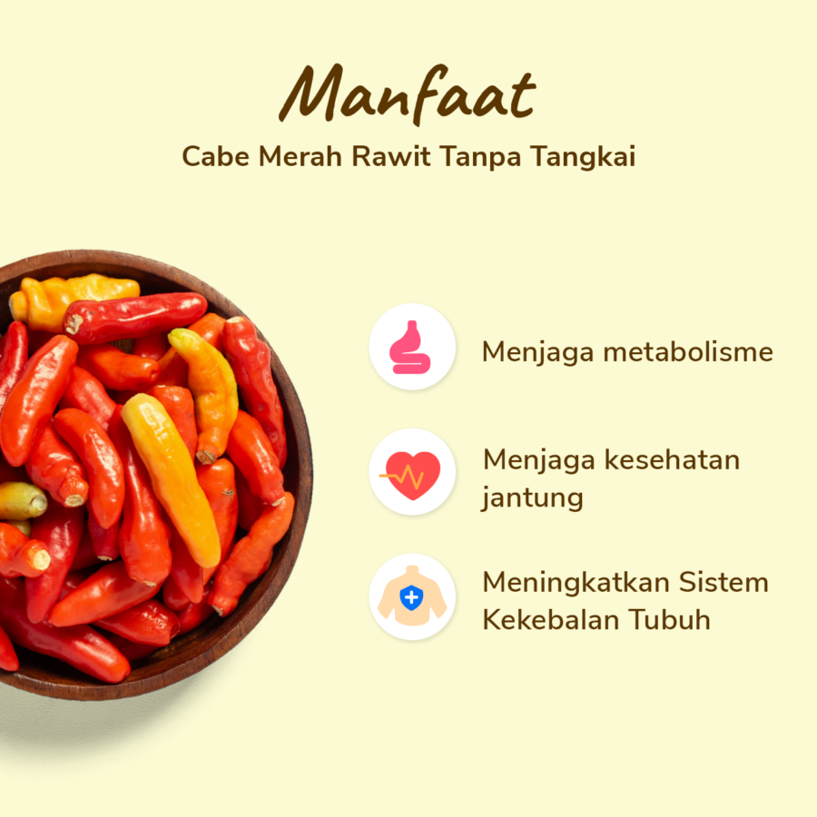 Cabe Merah Rawit Tanpa Tangkai Astro Farm 100gram
