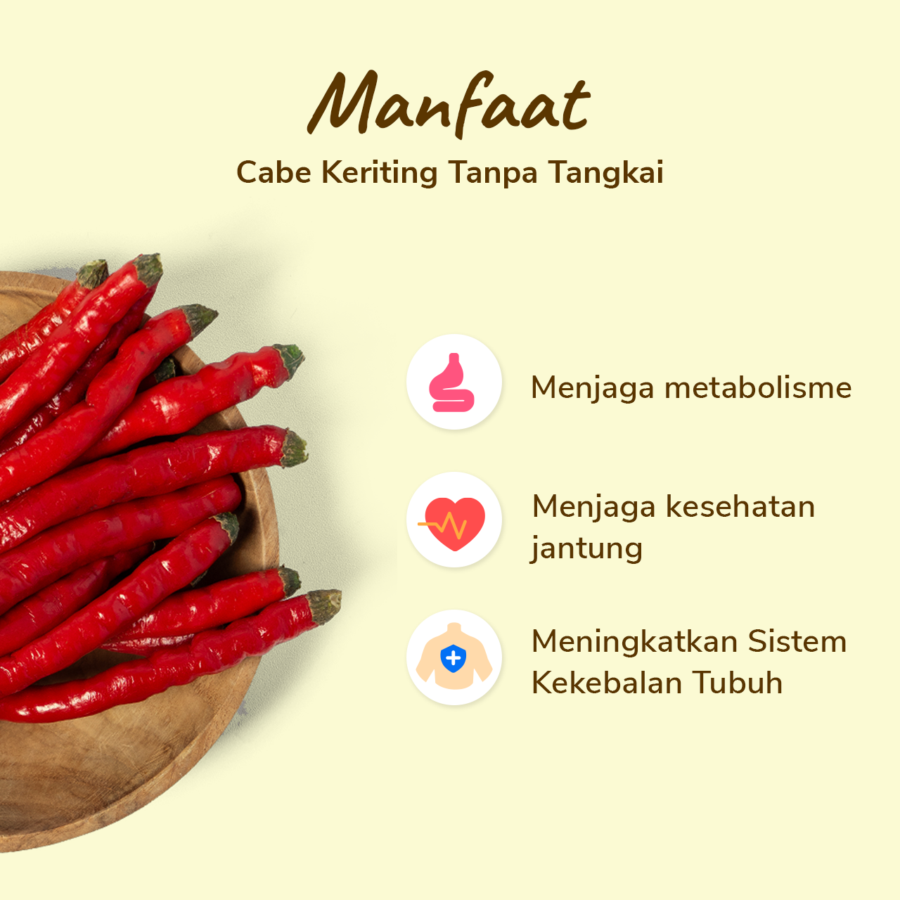 Cabe Merah Keriting Tanpa Tangkai Astro Farm 100gram