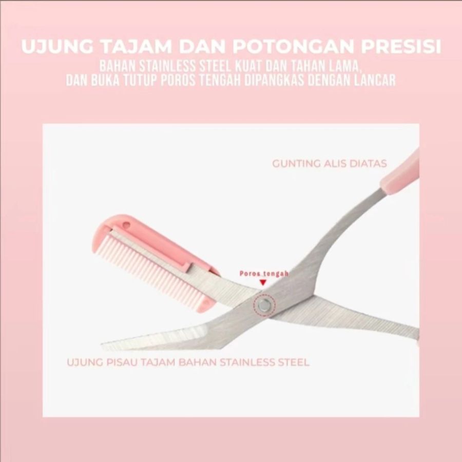 BAISISI Set Gunting Alis Dan Cukur Alis 1pcs