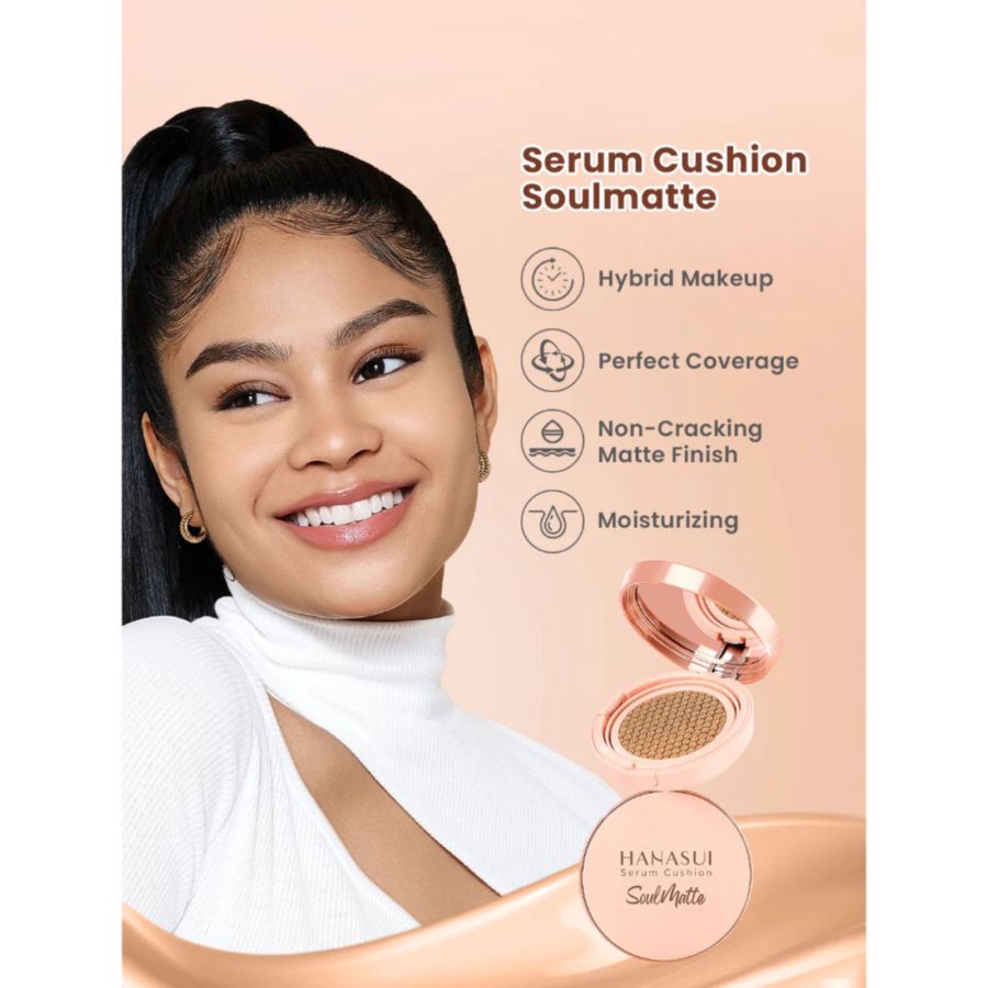Hanasui Serum Cushion Soulmatte Natural 15gram