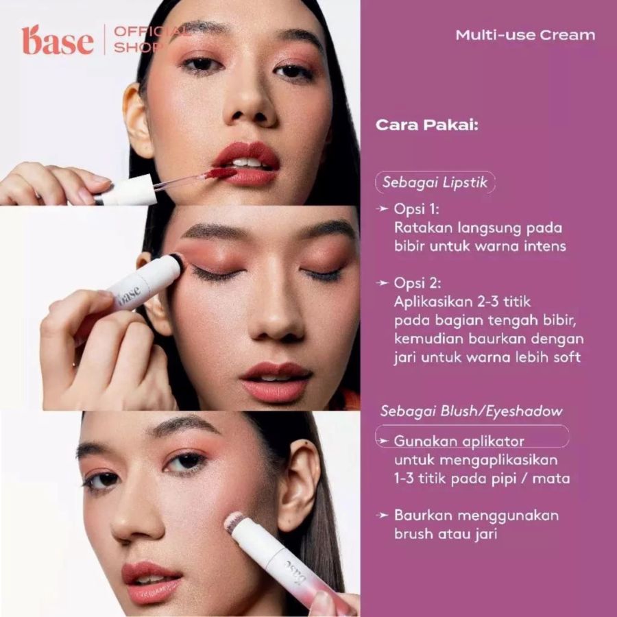 Base Seamless Days 3 in 1 02 Playful Peach Cheek Lip Eye Color 5ml
