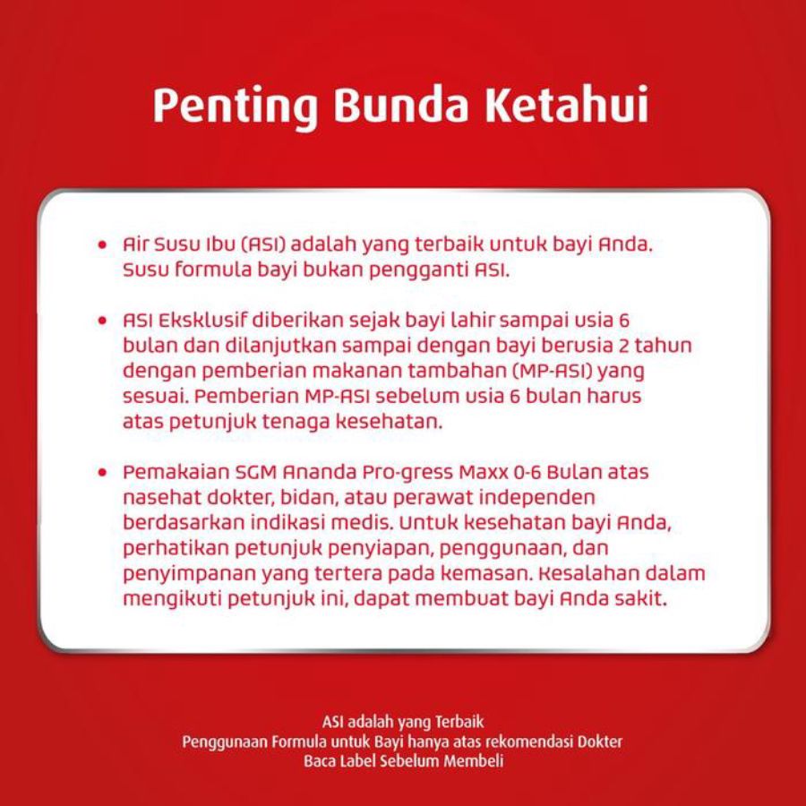SGM Ananda 0-6 Bulan Susu Formula Bayi 1000gram
