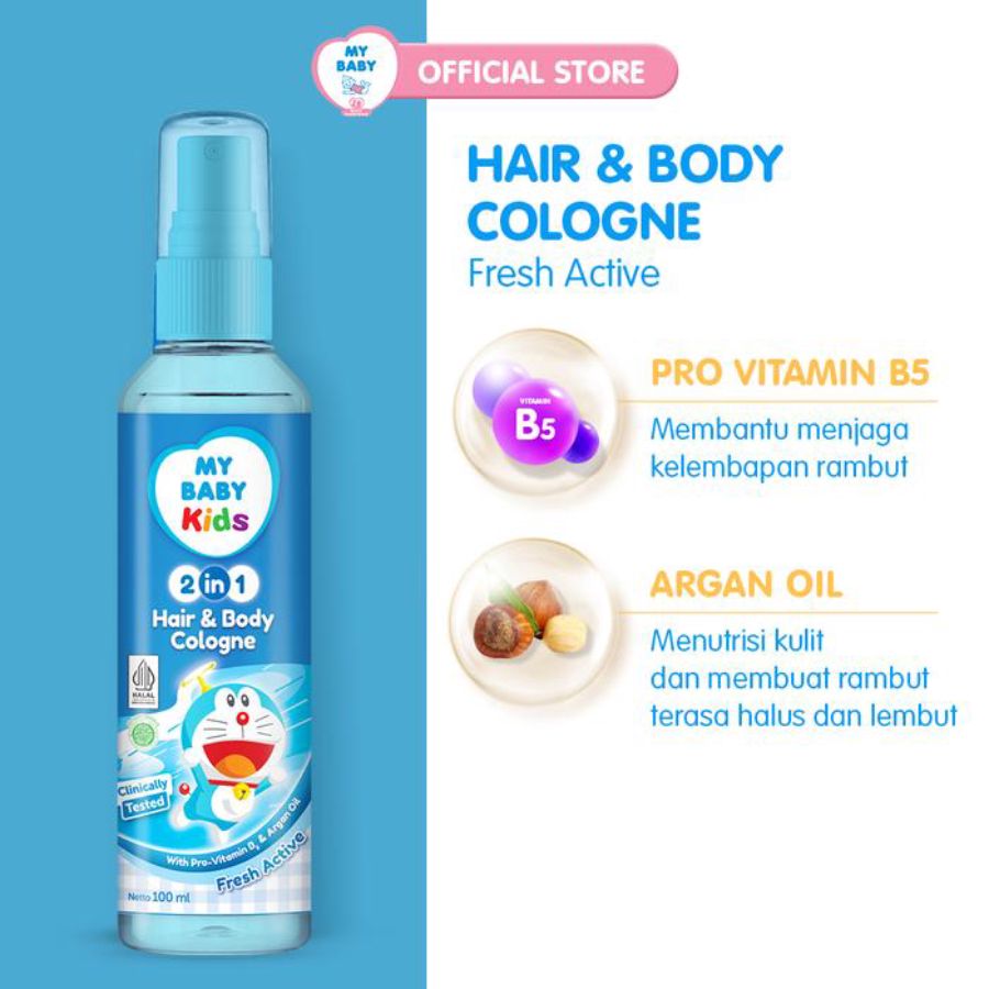 My Baby Kids 2 in 1 Hair and Body Cologne Fresh Active Perawatan Bayi 100ml