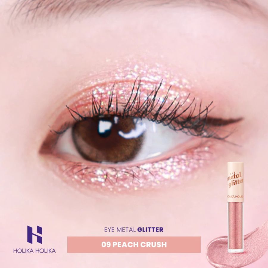 Holika Holika Eye Metal Glitter 09 Peach Crush Liquid Eyeshadow 3gram