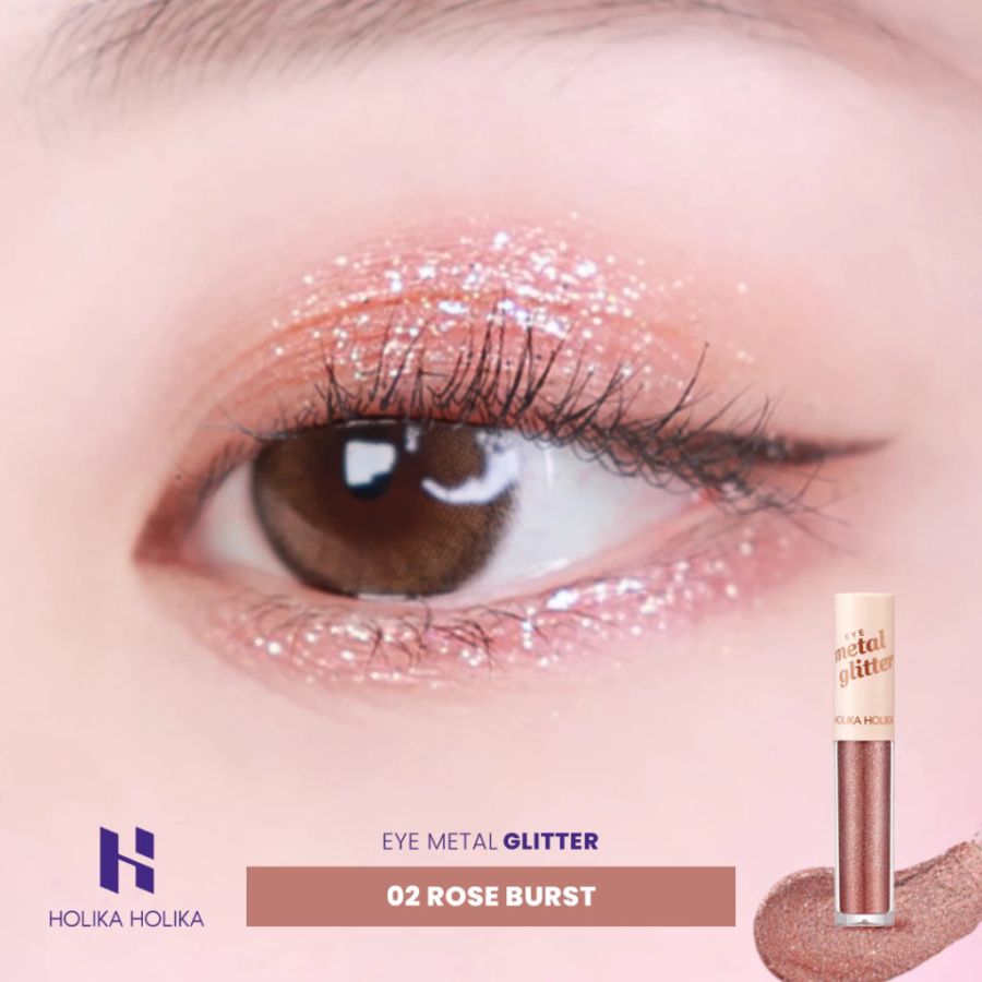 Holika Holika Eye Metal Glitter 02 Rose Burst Liquid Eyeshadow 3gram