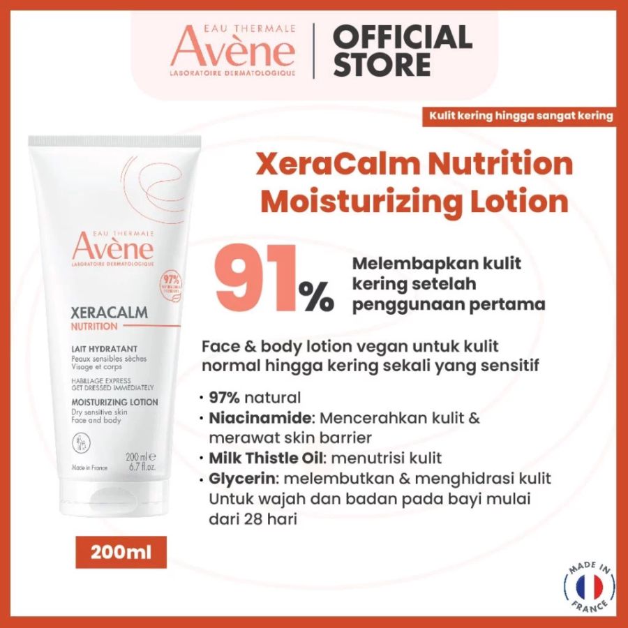 Avene Xeracalm A.D. Lipid-Replenishing Moisturizer Cream 200ml