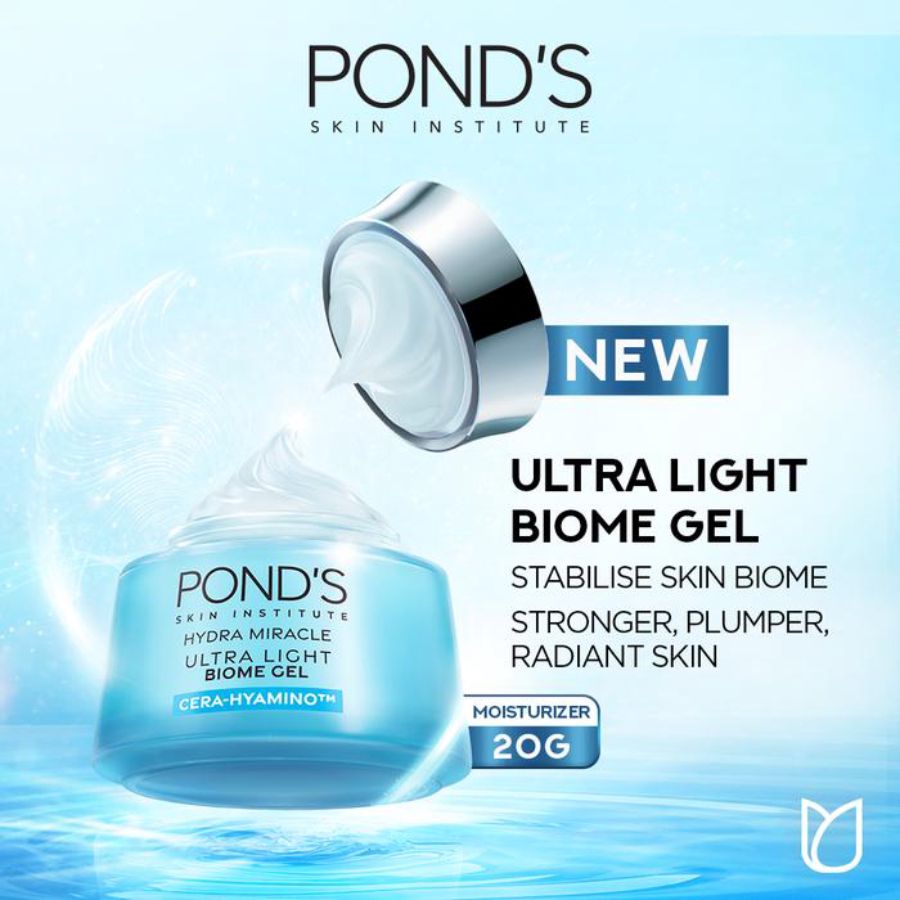 Ponds Hydra Miracle Ultra Light Biome Gel Pelembab Wajah 20gram