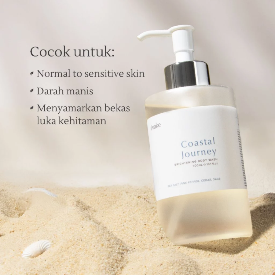 Evoke Coastal Journey Brightening Bodywash 300ml