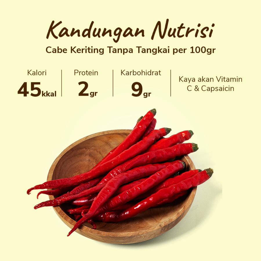 Cabe Merah Keriting Tanpa Tangkai Astro Farm 100gram