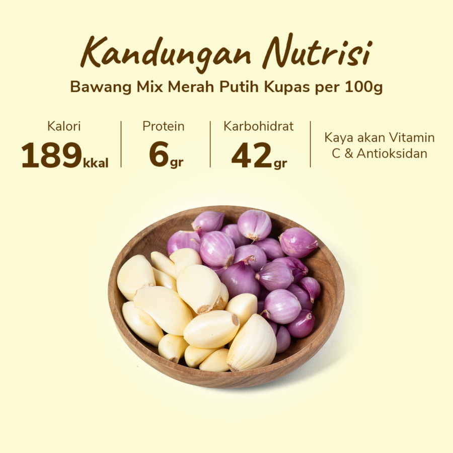 Bawang Mix Merah Putih Kupas Astro Farm 200gram