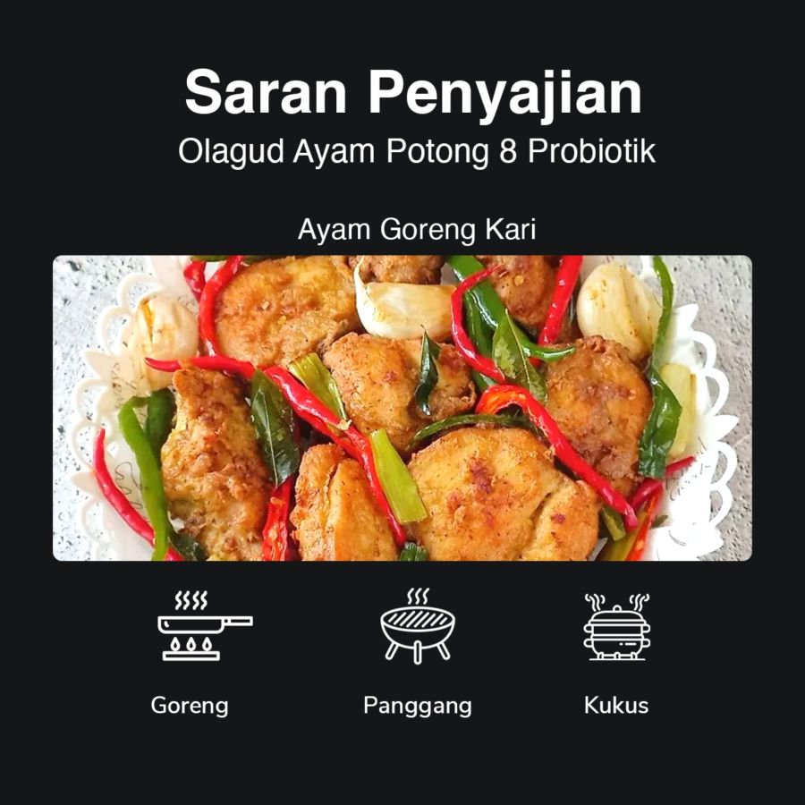Olagud Ayam Potong 8 Probiotik 900gram