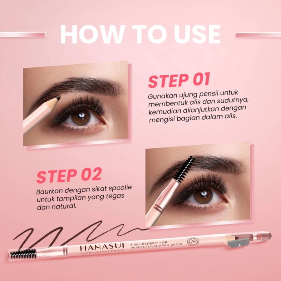 Hanasui Eyebrowtiful Light Brown Pensil Alis 1pcs