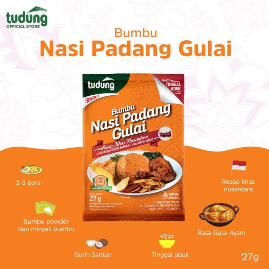 Tudung Bumbu Nasi Padang Gulai 28gram