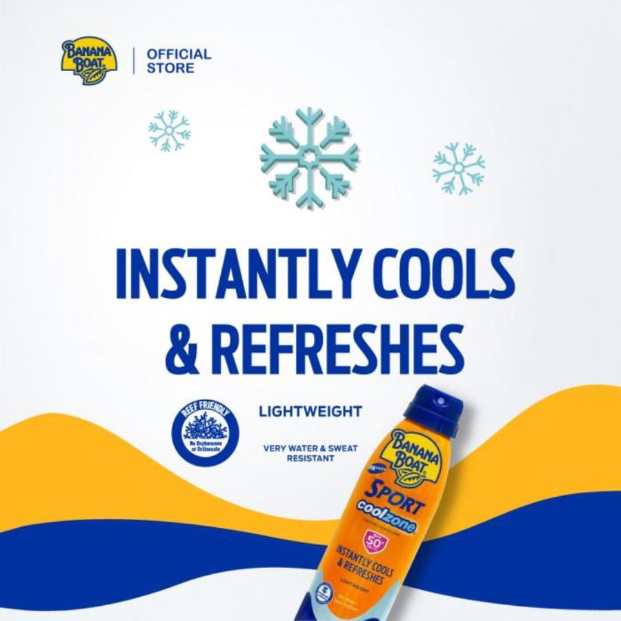Banana Boat Sport Coolzone SPF 50+ Sunscreen Spray 170gram