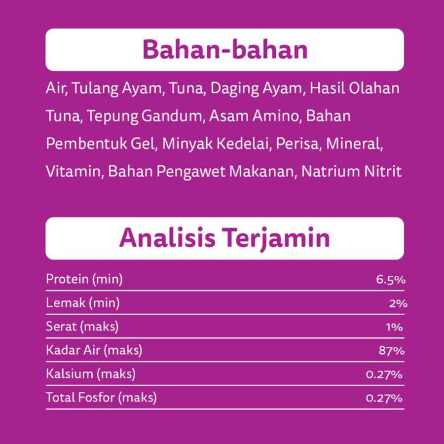 Whiskas Junior Tuna Makanan Kucing Basah Multipack 6 sachets 1pack