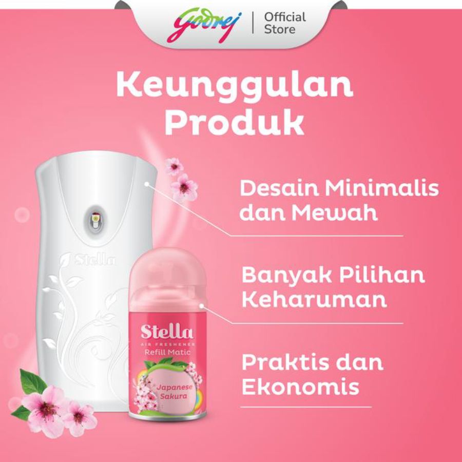 Stella Air Freshener Matic Japanese Sakura Pengharum Ruangan 1pack