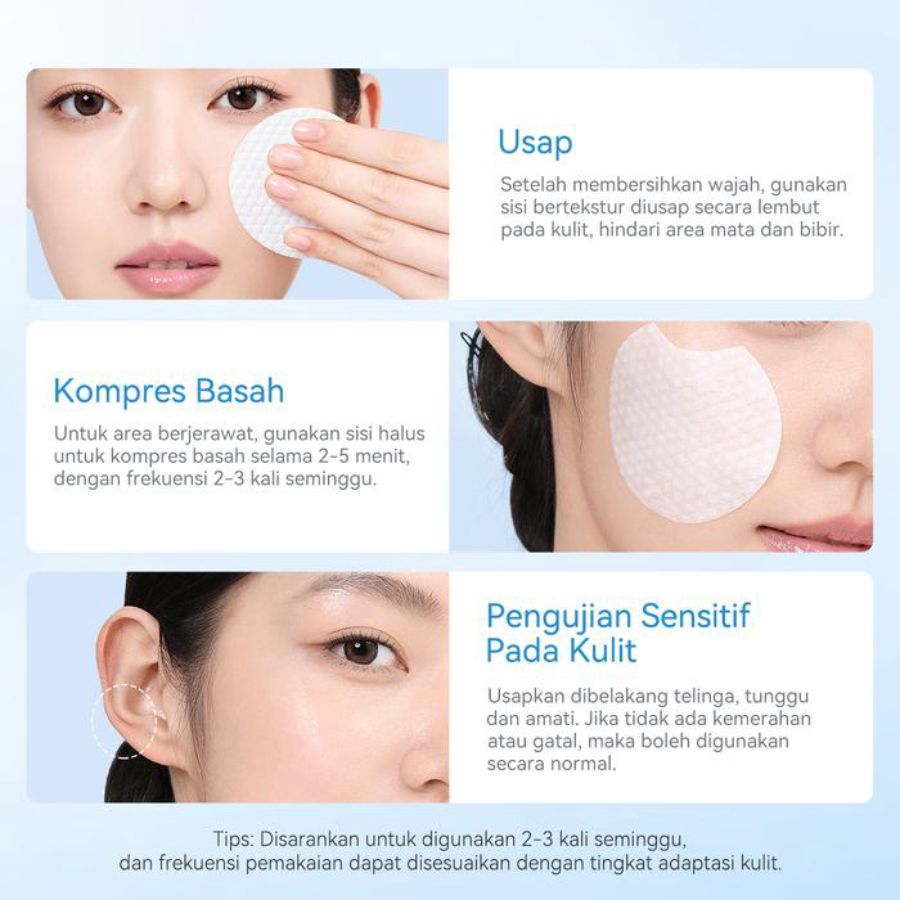 Focalskin Acne Exfoliating Clear Pad - Kapas Eksfoliasi 60pcs