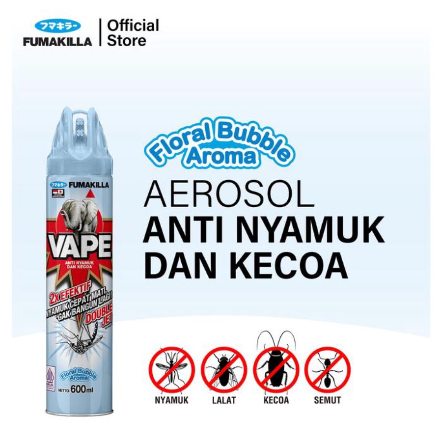 Vape Aerosol Floral Bubble Pembasmi Serangga 600ml
