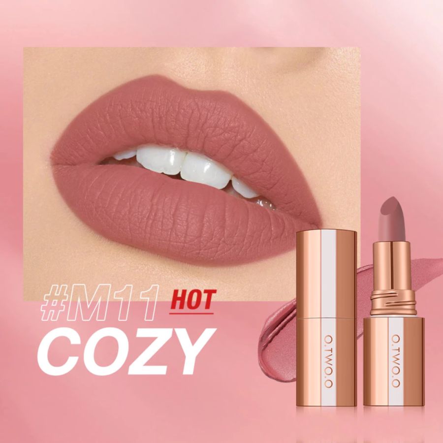 O.TWO.O Matte Misty Kiss Lock Color M11 Cozy Lipstick 3gram