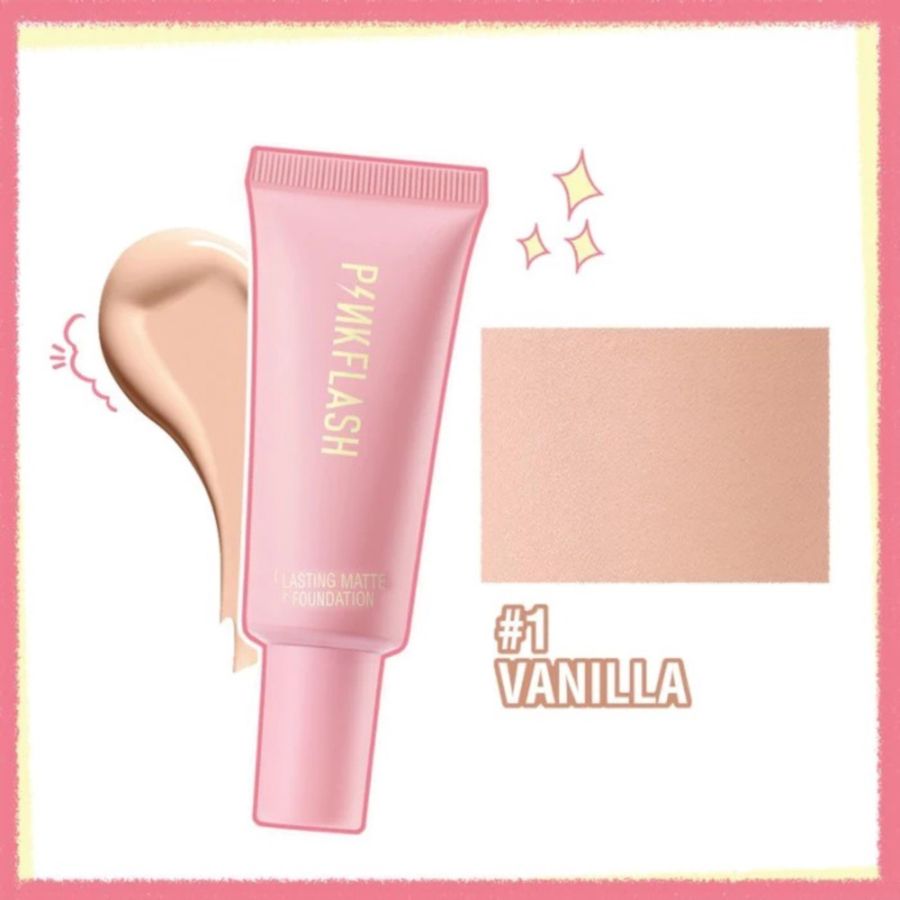 Pinkflash Lasting Matte Foundation 1 Vanilla 1pcs