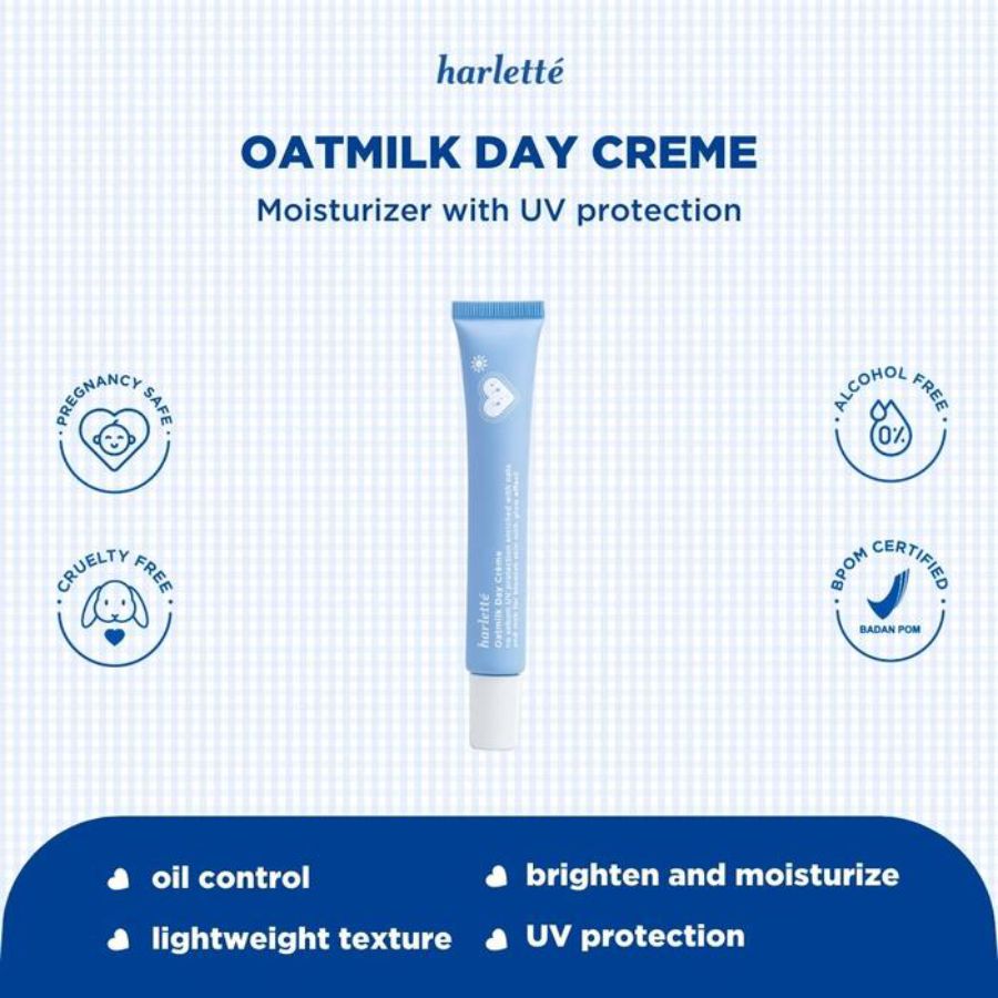 Harlette Oatmilk Day Creme Moisturizer with SPF 15
