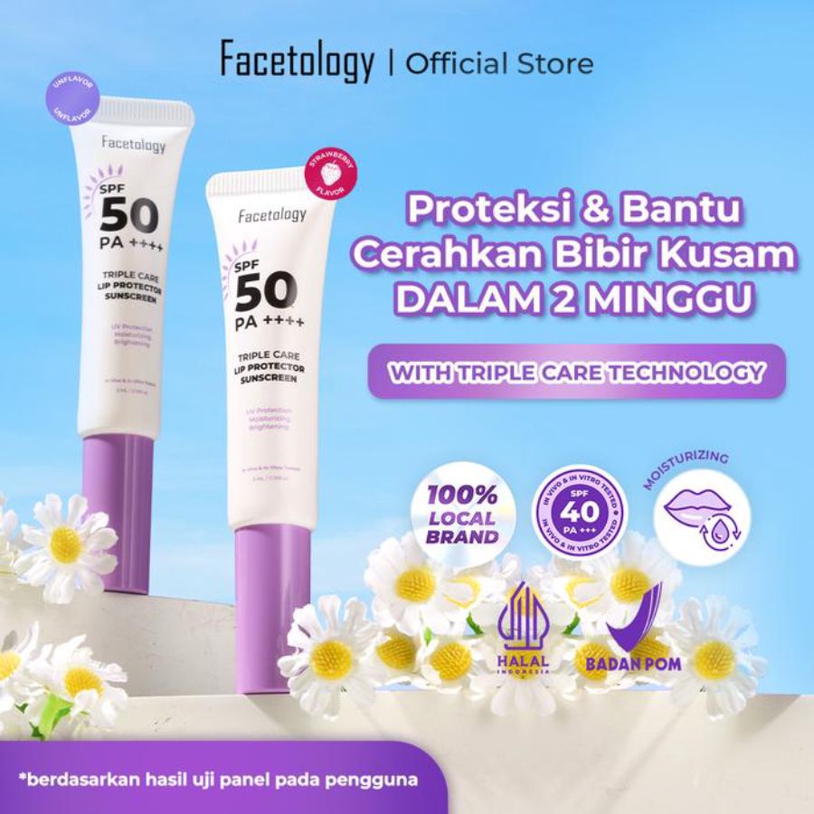 Facetology Triple Care Flavour Lip Protector Sunscreen 5ml