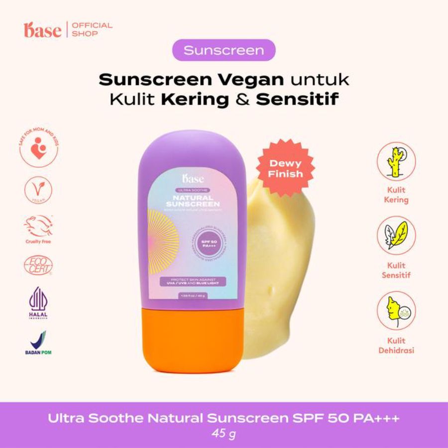 Base Ultra Soothe Natural Sunscreen Spf 50 Pa+++ 45gram