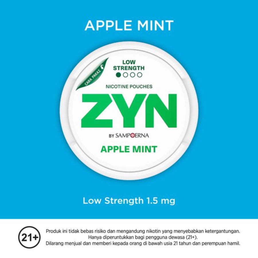 ZYN by Sampoerna Apple Mint Mini Dry Low Strength 1.5mg 15pcs