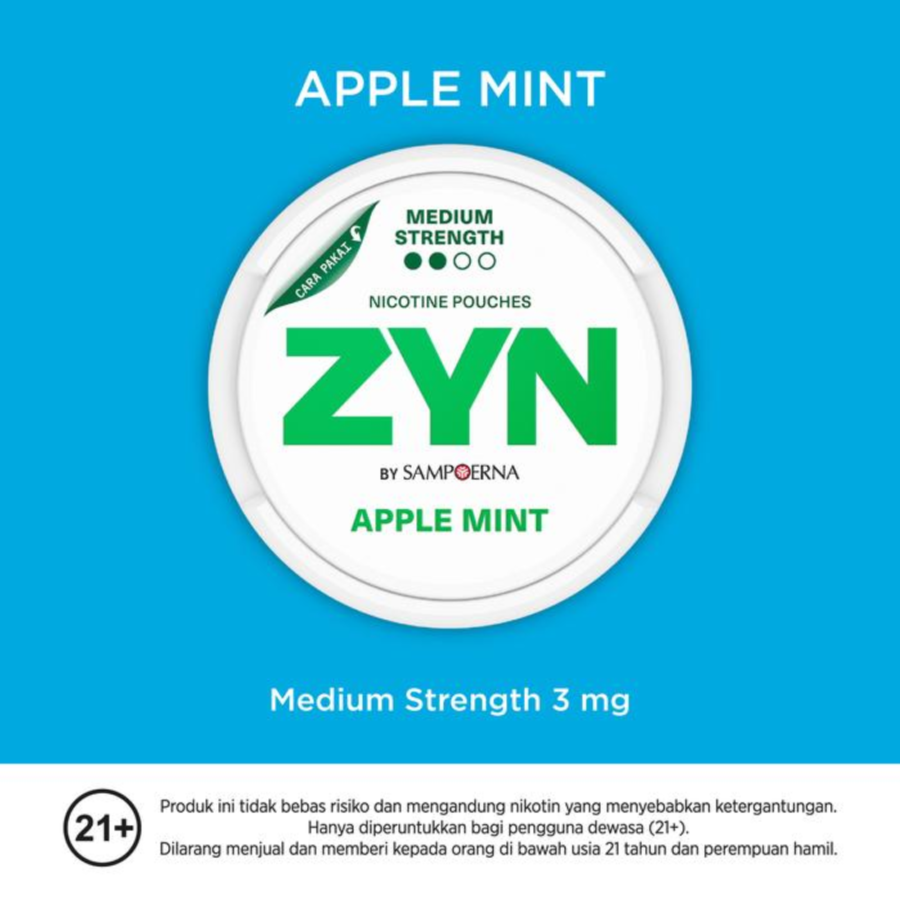 ZYN by Sampoerna Apple Mint Mini Dry Medium Strength 3mg 15pcs