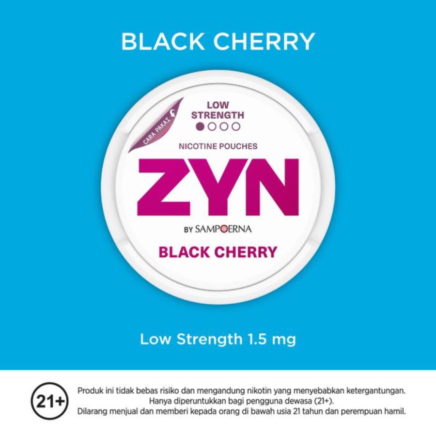 ZYN by Sampoerna Black Cherry Mini Dry Low Strength 1.5mg 15pcs